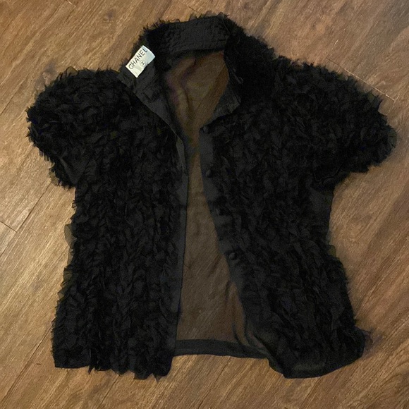 Chanel button up black blouse - Picture 1 of 3